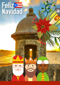 Christmas Puerto Rico Navidad Reyes Magos Template Postermywall Christmas In Puerto Rico