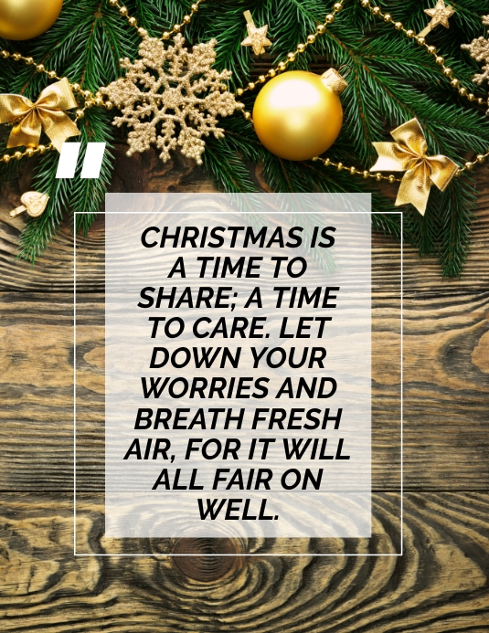 CHRISTMAS QUOTES (3) 传单(美国信函) template