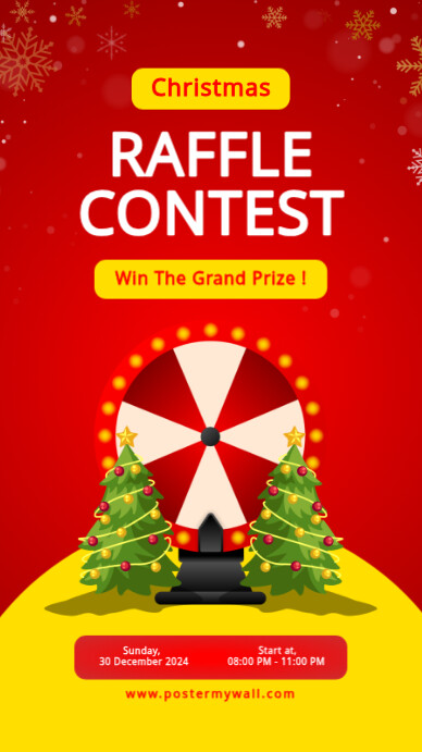 Christmas Raffle Contest Instagram Story Template | PosterMyWall