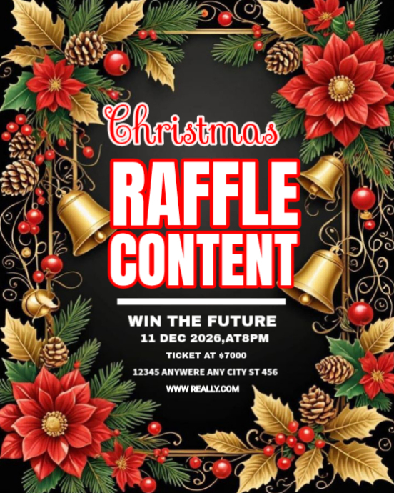 Christmas Raffle Template | PosterMyWall