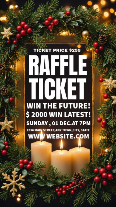 Santa Clause Raffle Christmas Raffle Template | PosterMyWall