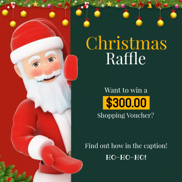 Christmas Raffle Template | PosterMyWall