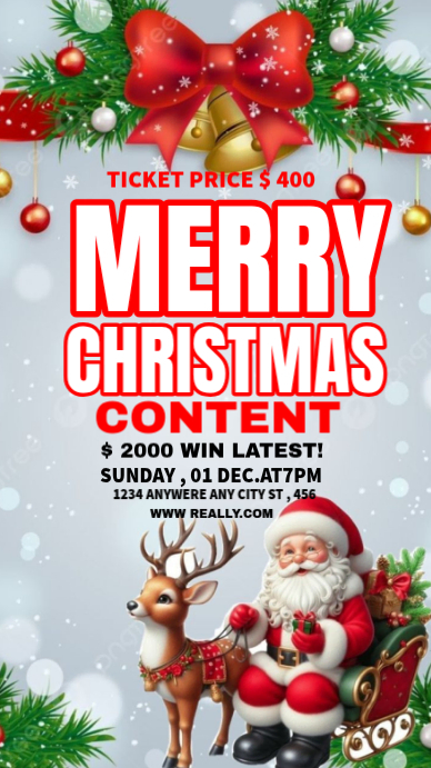 Design Santa Raffle Christmas Raffle Template | PosterMyWall