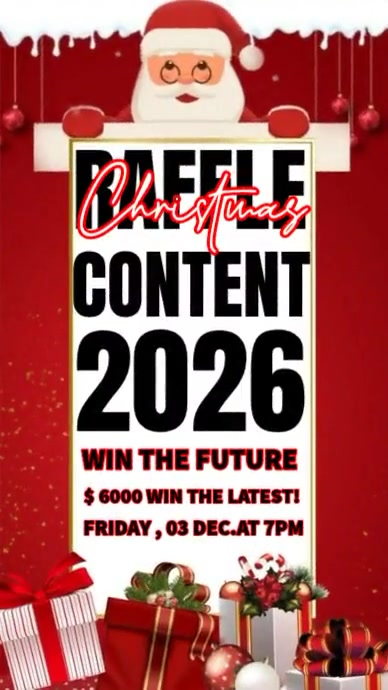 Christmas Raffle Event Template | PosterMyWall