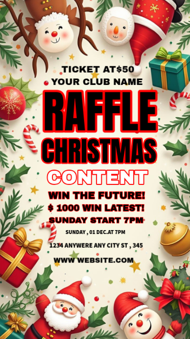 Design Santa Raffle Copy of Christmas Raffle | PosterMyWall