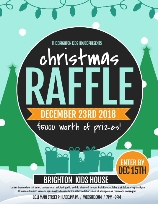 Christmas Raffle Template | PosterMyWall