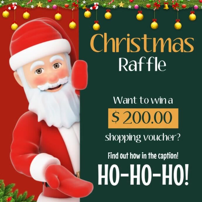 Design Santa Raffle Christmas Raffle Template | PosterMyWall