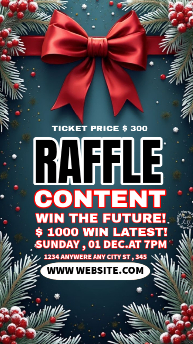 Christmas Raffle Template | PosterMyWall