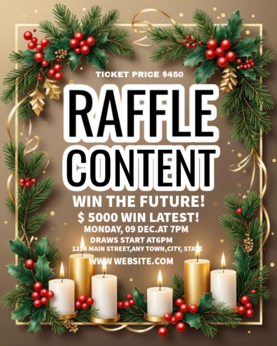 Design Santa Raffle Christmas Raffle Template | PosterMyWall