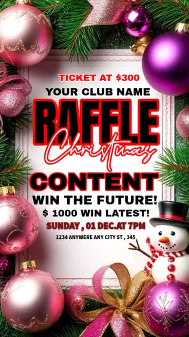 Design Santa Raffle Christmas Raffle Template | PosterMyWall