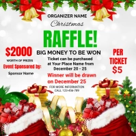 Christmas Raffle Flyer Instagram Post template