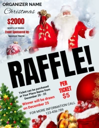 Christmas Raffle Flyer template