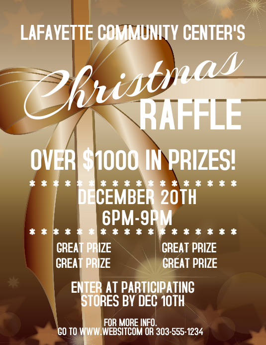 Christmas Raffle Template PosterMyWall