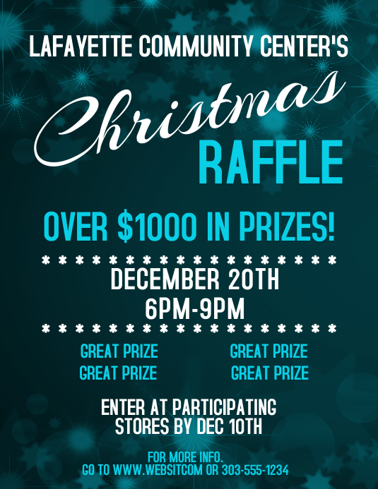 Christmas Raffle Template | PosterMyWall