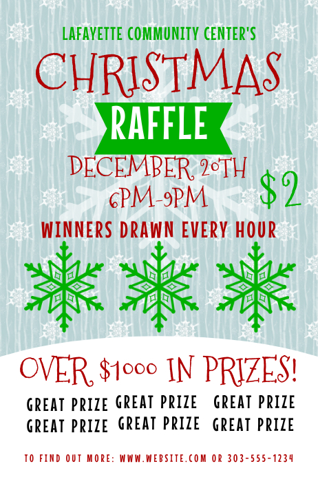 Hoilday Raffle Christmas Raffle Template | PosterMyWall