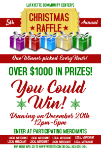 Design Santa Raffle Christmas Raffle Template | PosterMyWall