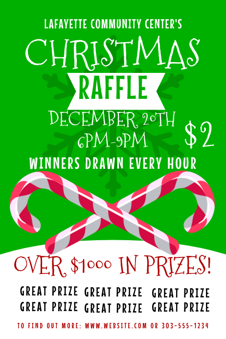 Christmas Raffle Template | PosterMyWall
