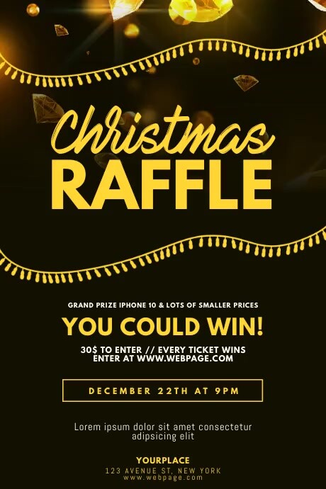 Raffle Prize Poster Template
