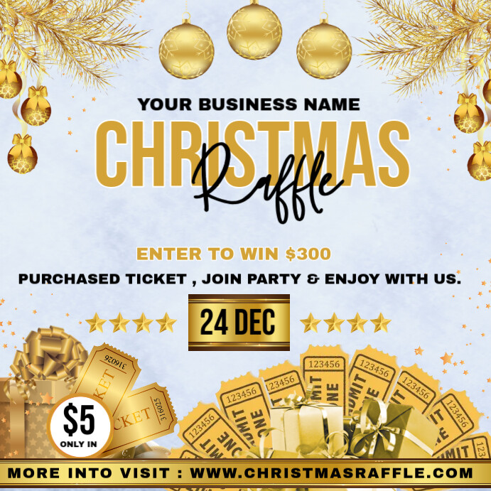 Christmas Raffle Giveaway Flyer Template | PosterMyWall