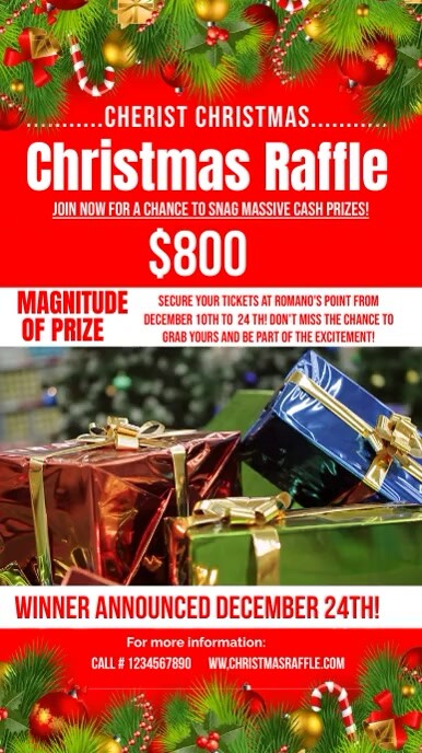 Custom Raffle Reel Christmas Raffle Instagram Reel Template | PosterMyWall