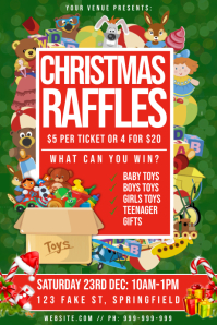 Design Santa Raffle Christmas Raffle Flyer Template | PosterMyWall