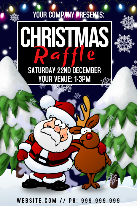Design Santa Raffle Copy of Christmas Raffle Poster | PosterMyWall