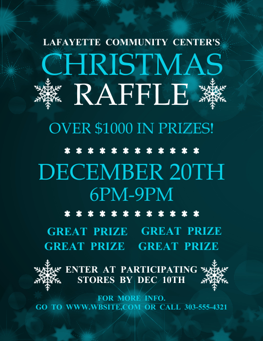 Christmas Raffle Templat | PosterMyWall
