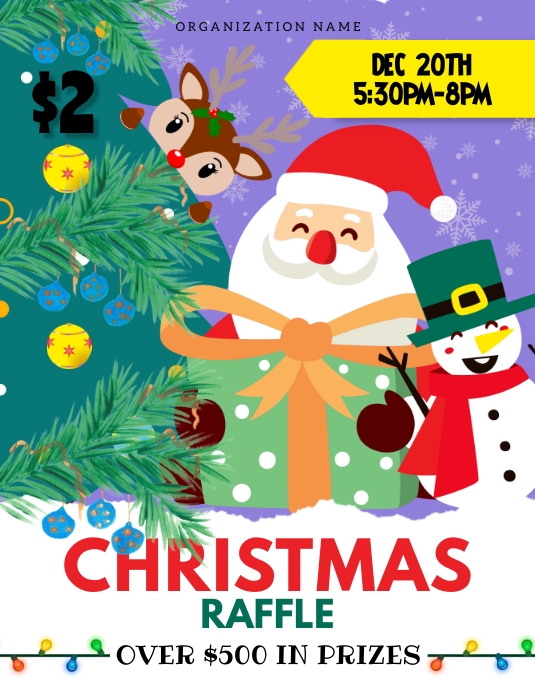 Design Santa Raffle Copy of Christmas Raffle Template | PosterMyWall