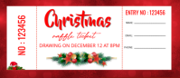 Christmas raffle ticket Envelopes template