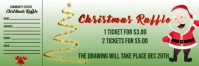 Christmas Raffle Ticket แบนเนอร์ 2' × 6' template