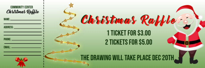 Christmas Raffle Ticket Template | PosterMyWall christmas-raffle-ticket-template-postermywall