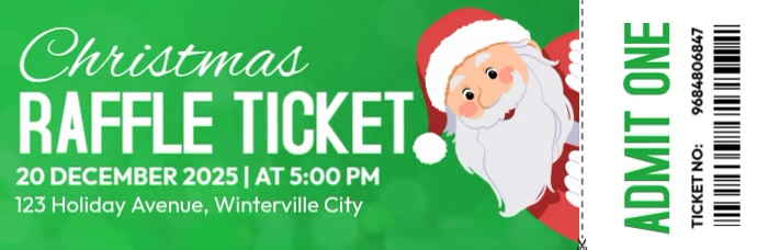 Christmas Raffle Ticket Template | PosterMyWall