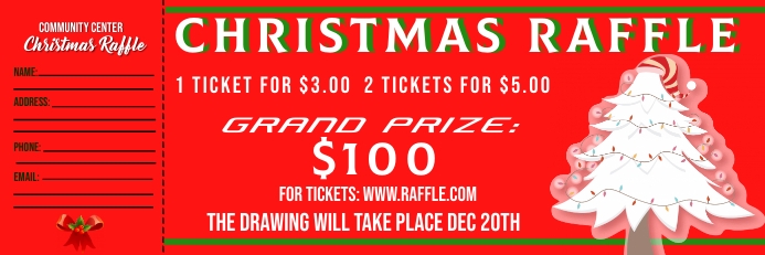 Copy of Christmas Raffle Ticket | PosterMyWall