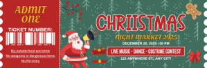 Christmas Raffle Ticket Email Header template