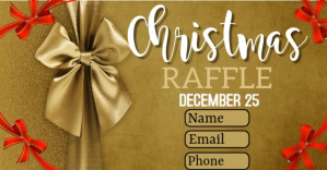 Christmas raffle ticket new template Facebook 共享图片