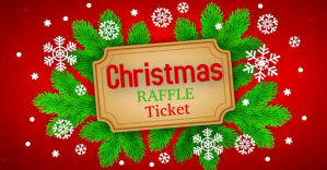 Christmas raffle ticket new template Facebook 共享图片