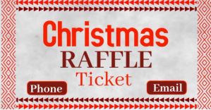 Christmas raffle ticket new template Facebook 共享图片