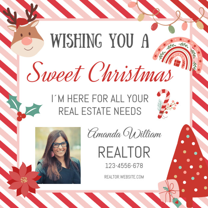 Christmas Realtor Pop By Idea, Realtor Pop by Gift Instagram Post template
