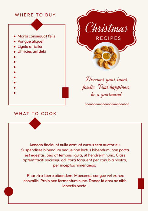 Christmas Recipes Template PosterMyWall