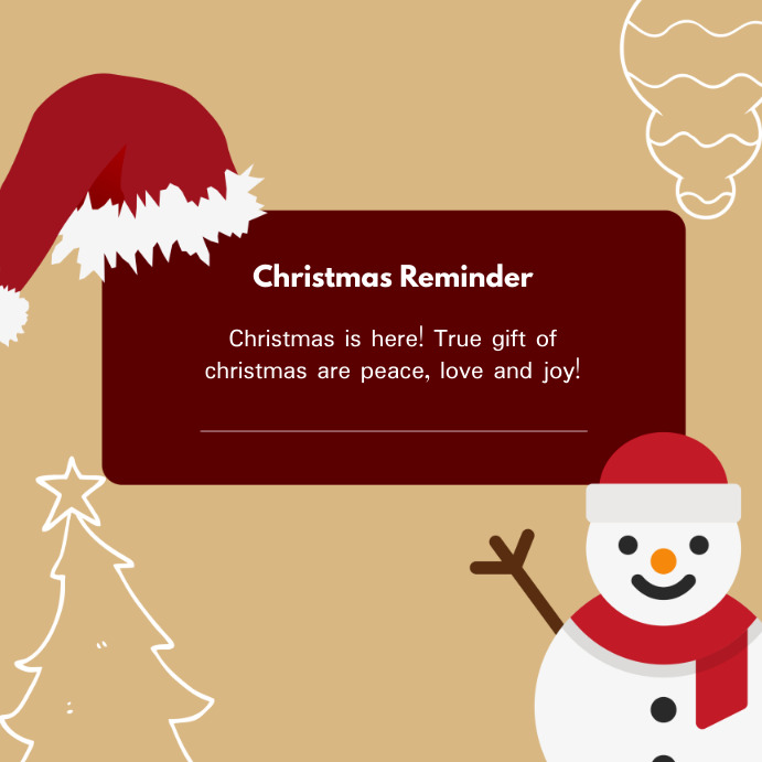 Christmas Reminder Card Template | PosterMyWall