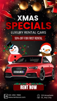 Christmas Rental Car Instagram Reel template