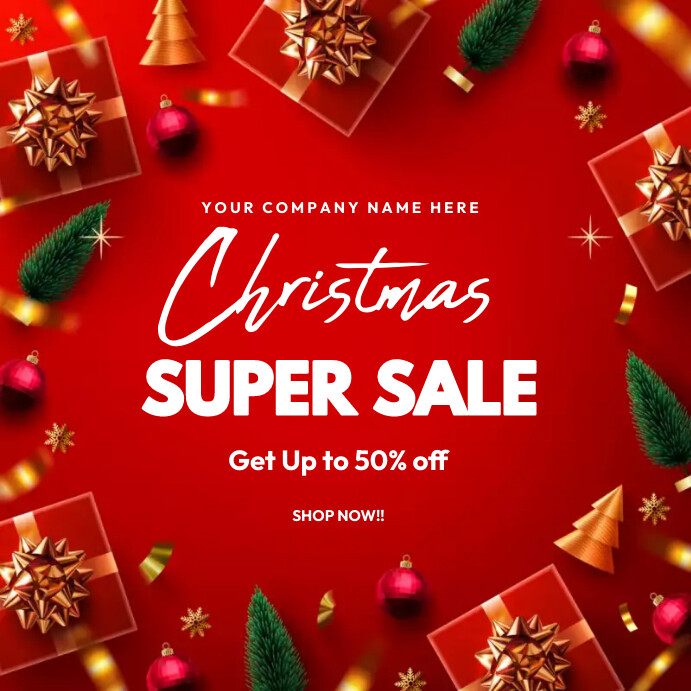 christmas retail sale Template PosterMyWall