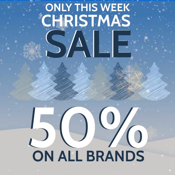 CHRISTMAS RETAIL SALE EVENT Flyer Template Publicação no Instagram