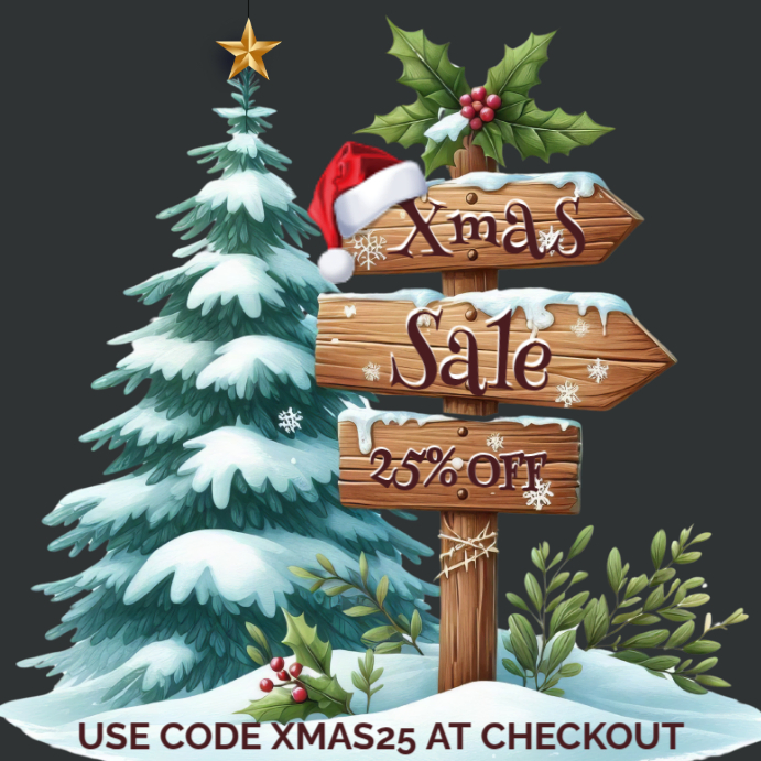 Christmas Retail Sale Wooden Sign Snow Template | PosterMyWall