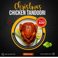 Christmas Roasted Chicken Special Cuadrado (1:1) template