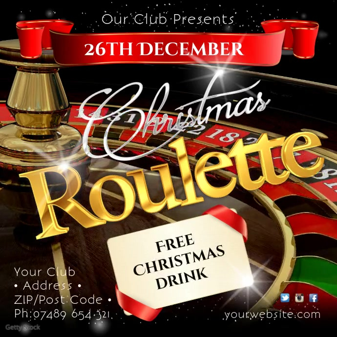 Christmas Roullet Copy of Christmas Roulette night Instagram | PosterMyWall