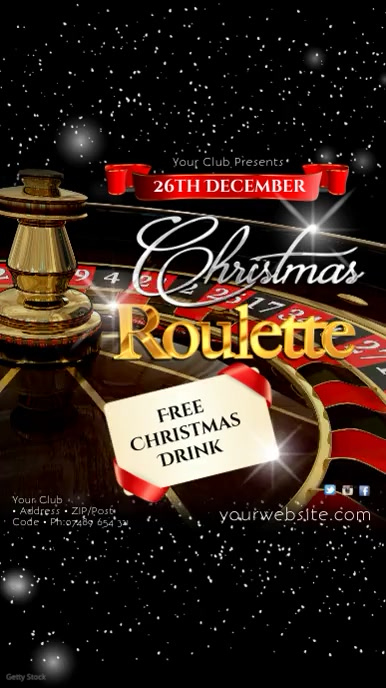 Christmas Roulette Roulette night Instagram Template | PosterMyWall
