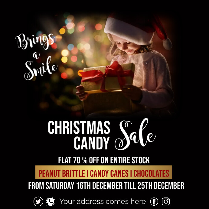 Christmas sale, Christmas Candy Sale Template PosterMyWall