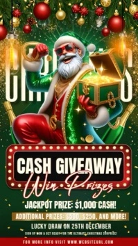 Christmas jackpot, christmas casino,event Instagram Story template