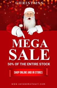Christmas sale,christmas party,event Tabloid template